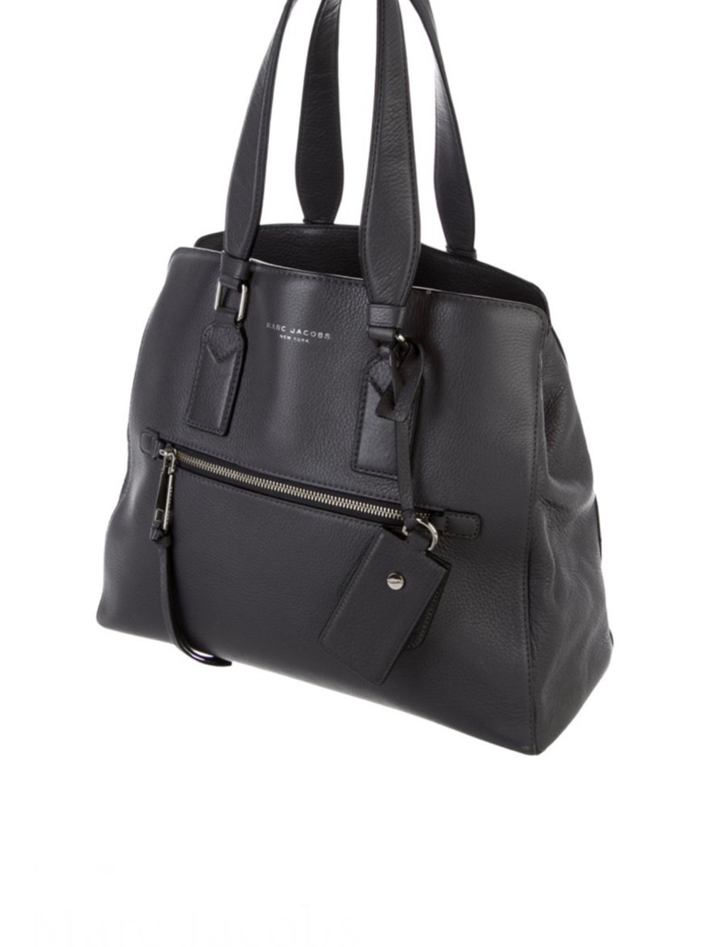 Marc Jacobs Grey Pebbled Leather Shoulder Tote